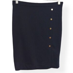 Limited Jersey Knit Navy Pencil Skirt Sz 6